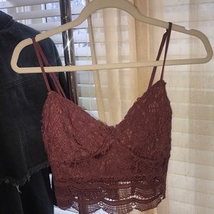 Kendall & kylie red lace crop top/bralette!